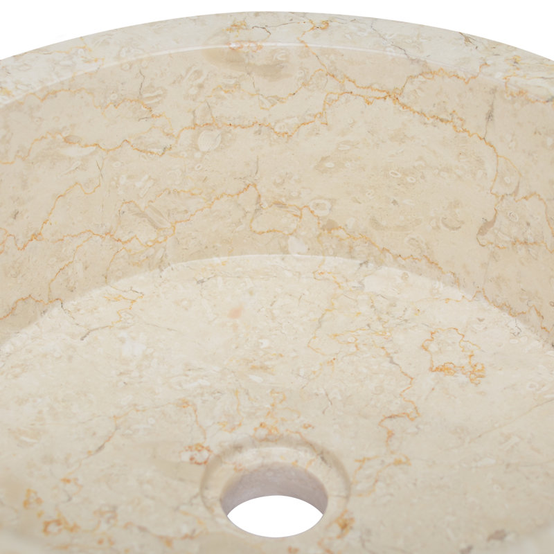 Lavabo de salle de bain vasque circulaire, Crème
