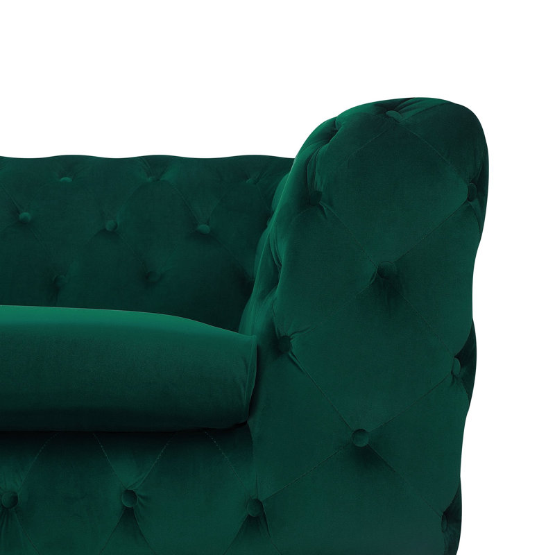 Buster Velvet Sofa, Emerald Green