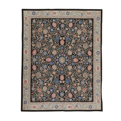 Wool Floral Area Rug