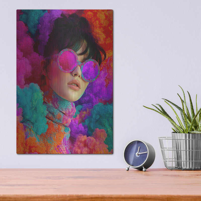  «Neon Pop 3» par Ann Klee, art mural en métal, 12 po x 16 po, H 16 po x l 12 po