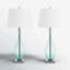 Ensemble de 2 lampes de table en verre 30 pouces Coastal Aqua