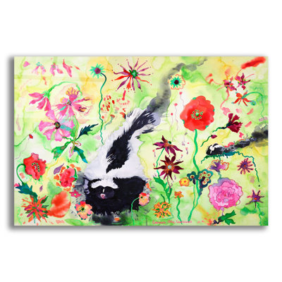 Mouffette sur plastique / acrylique