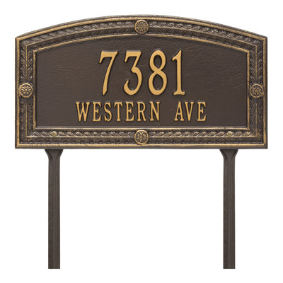 Hamilton Personalized Standard 2-Line Lawn Address Sign
