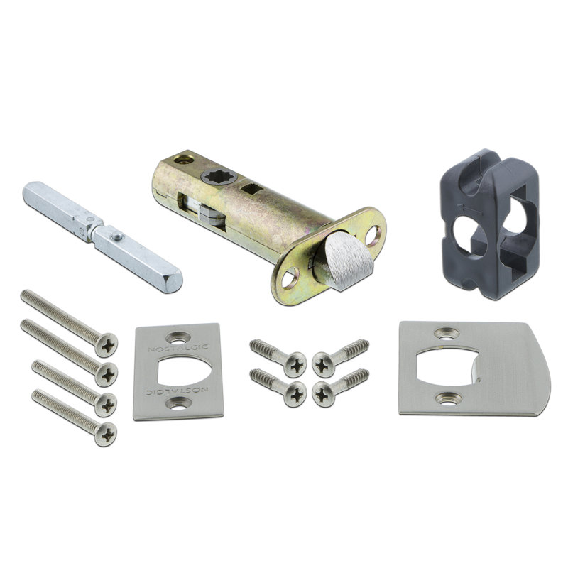 Studio Plate with Mission Door Knob, Satin Nickel, 2-3/4”