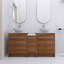 Meuble-lavabo double 58,89 po avec plateau Iolanda
