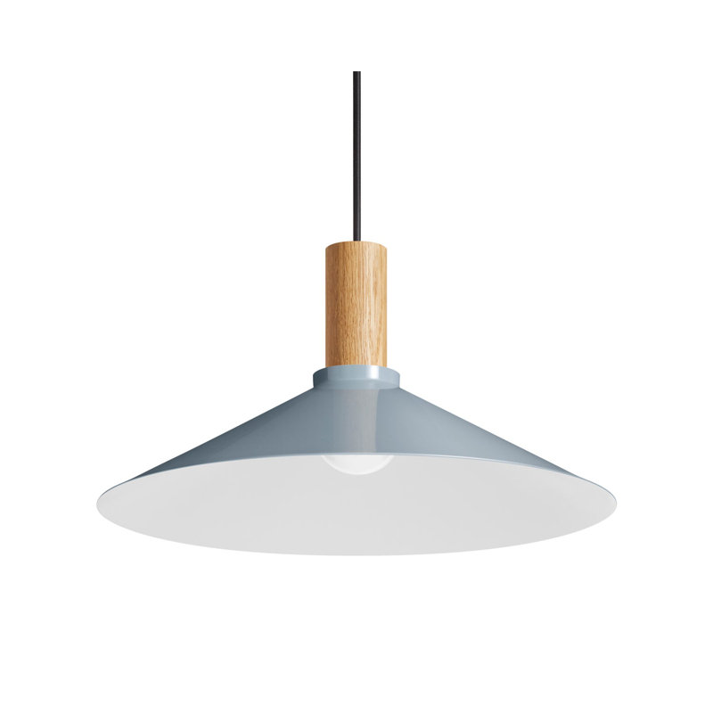 Emblem 1 - Light Pendant, 9" H x 18" W x 18" D, White Oak, Gray Blue