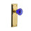 Plaque avec bouton de porte cobalt en cristal New York
