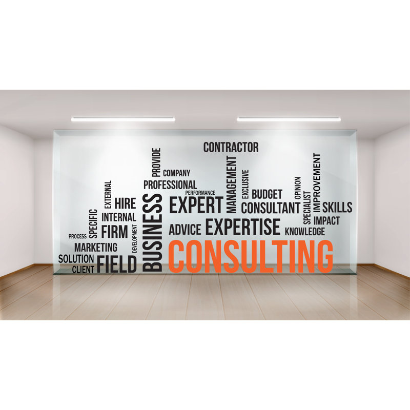 Conseil, décoration murale, bureau de conseil, décalque de mur, idée, travail d'équipe, ouvrier professionnel, inspiration, décoration de bureau, autocollants de décoration murale, 238LU