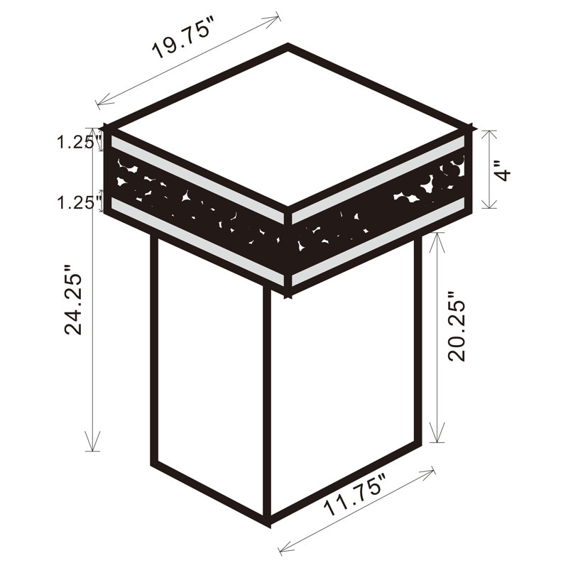 Miroir de table oscillant