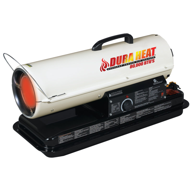 Dura Heat 80K BTU Kerosene Forced Air Heater, 2,000 sq ft, Multi-Fuel - DFA80T, Yes