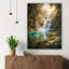 Art mural en verre trempé forêt cascade-1877704614