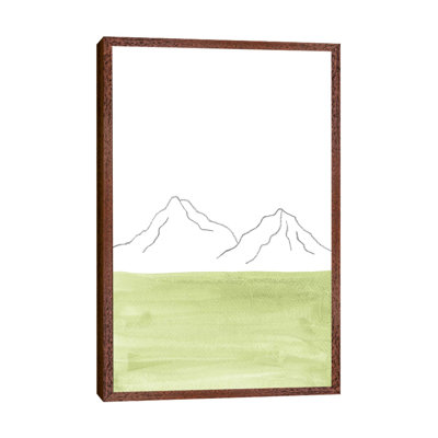 Minimal Green Landscape - Painting on Canvas