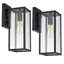 Lanterne murale d'extérieur noir mat H 13,75 po Christensen