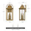 Applique murale d'extérieur en laiton antique peint, 4 lumières, 27 po de hauteur-560379372-800290634