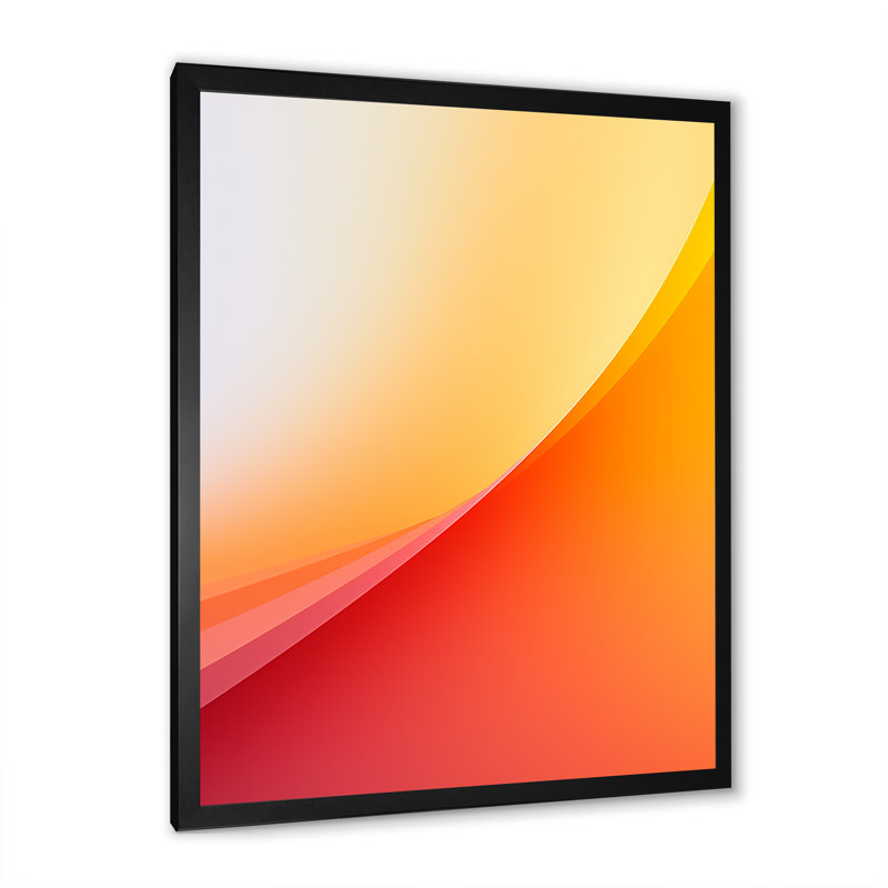 " Orange Spectral Slice I ", 44" H x 34" W x 1.5" D, Black Picture Framed