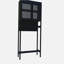 Étagère de rangement de toilette noire peu encombrante, tablette de rangement au-dessus de la toilette pour la salle de bain, armoire de rangement autoportante en métal pour la salle de lavage, étagères de rangement indépendantes pour la salle de bain