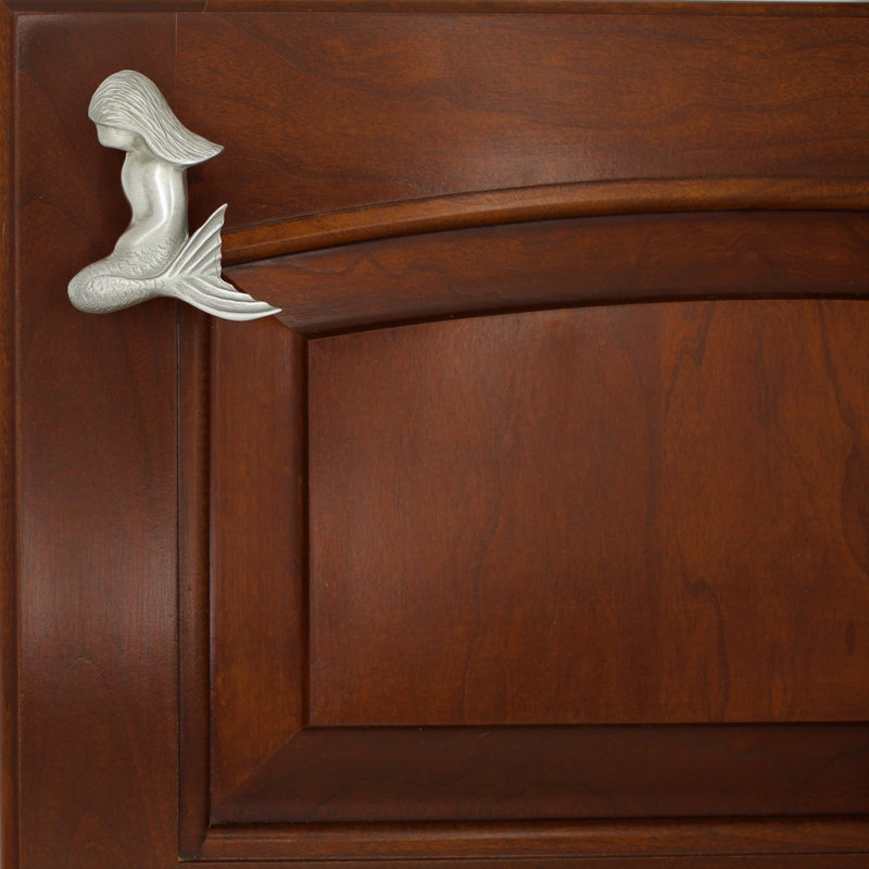3" Mermaid Left Facing Knob, Brushed Nickel