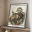 «Merry Santa», reproduction encadrée - bois massif-1340501841
