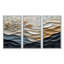 Ensemble de salon art mural gris vagues bleues et blanches - vagues côtières-107183717-107183699