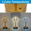 Lampe de table moderne en cristal avec base dorée et port de charge USB, lampe de chevet élégante pour chambre à coucher, salon ou bureau