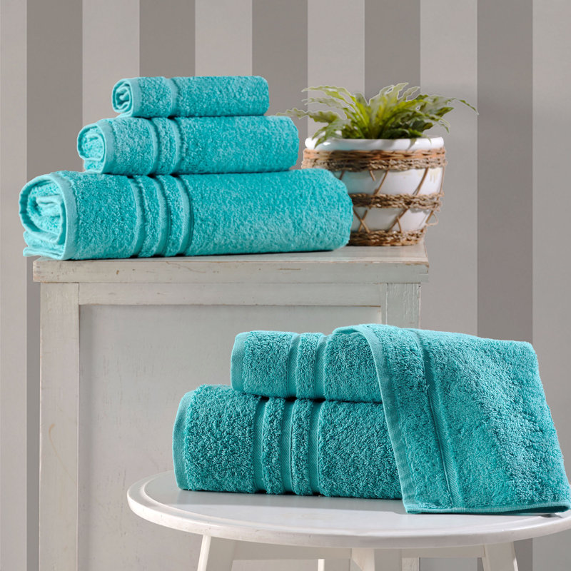 Ensemble de serviettes de bain pour salle de bain Biskoupky, Eau verte
