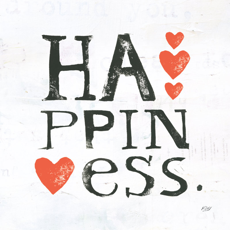 Happiness by Kellie Day - Wrapped Canvas Print, 91cm H x 91cm W x 3.8cm D