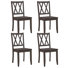 Solid Wood Double X Back Traditional Style Side Chair