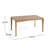 1 Piece Rectangular Dining Table without Chair