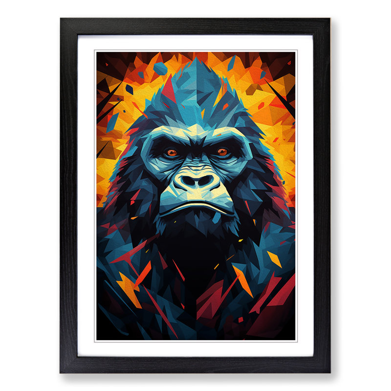 Gorilla Geometric - Framed Print