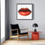 Toile rouge à lèvres rouges | Art mural mode et beauté