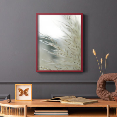 «Subtle Graminées II», reproduction encadrée - bois massif