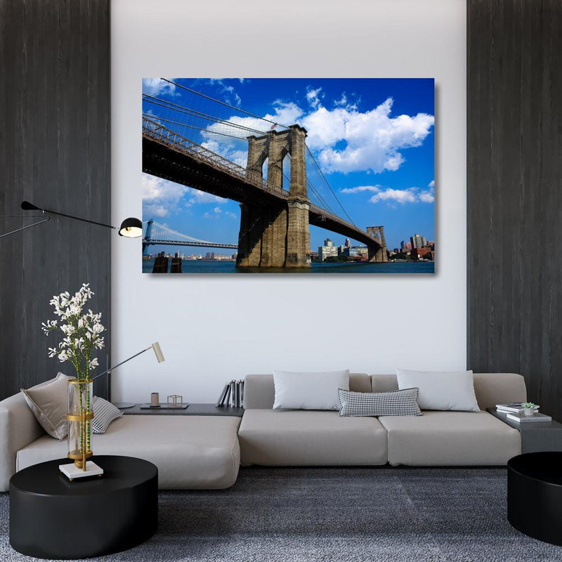 Pont de Brooklyn à New York, H 32 po x l 48 po