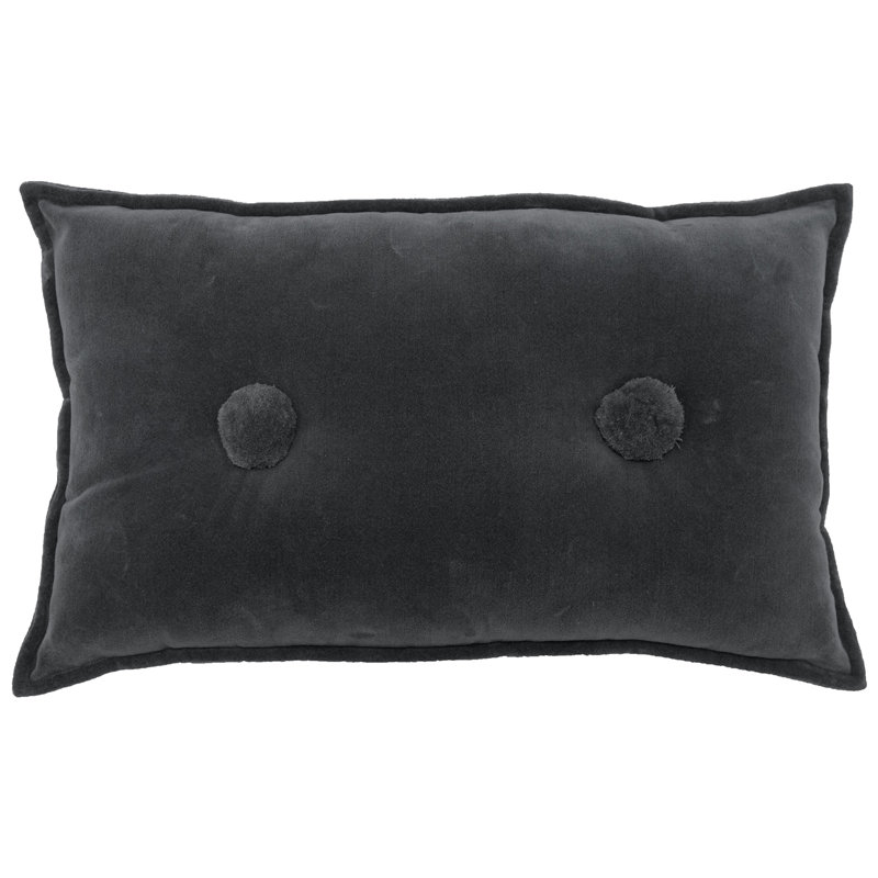 Woodrow Grey Rectangular Cushion, Charcoal Grey