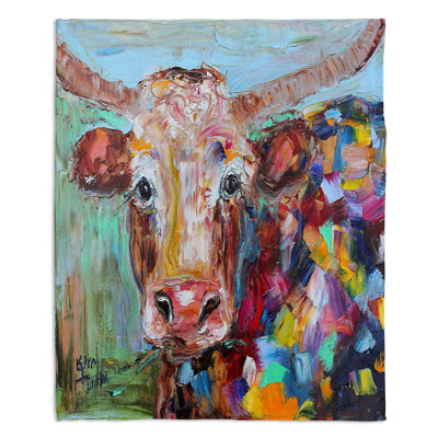 Couverture sherpa de longhorn doux