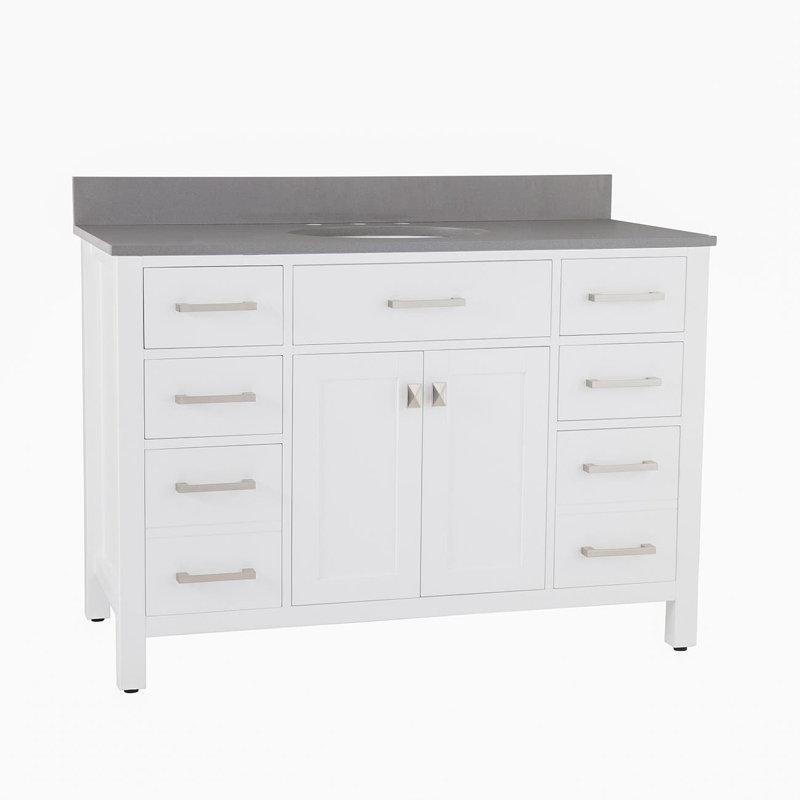 Ashlay 48.25'' Single Bathroom Vanity with Top, Gray