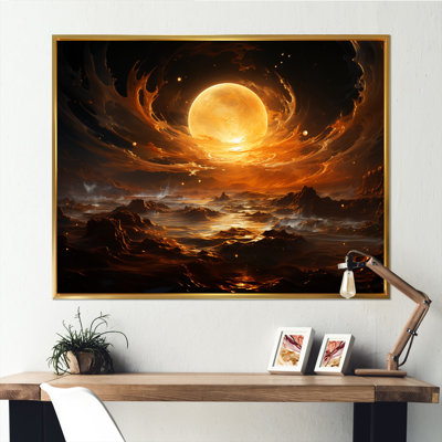 Verre de feu saturn planète II - art mural de la planète espace
