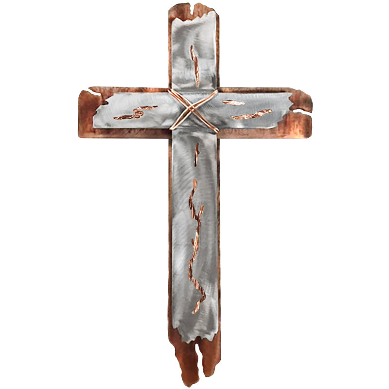 Meyerdirk Art Southwest Cross Metal Wall Art - Steel & Copper, Copper