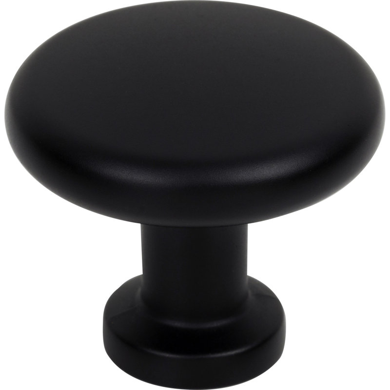 Weser 1-3/8" Diameter Mushroom Knob, Matte Black