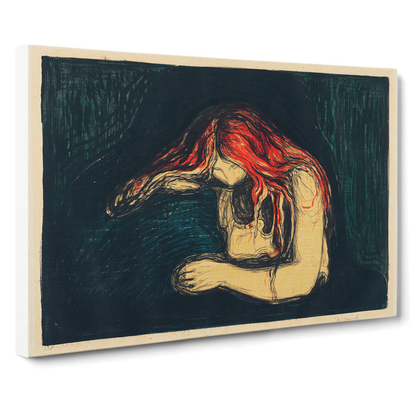 The Vampire Vol.2 by Edvard Munch - Wrapped Canvas, 50cm H x 76cm W x 3cm D