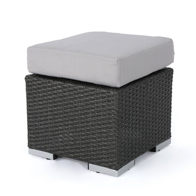 Stylish Outdoor Lounge Accessory - Grey Silver, Pe +Iron, Water-, 12.7 In Height Relaxation Feature Grey+Silver, , Iron, 7.99 Lb