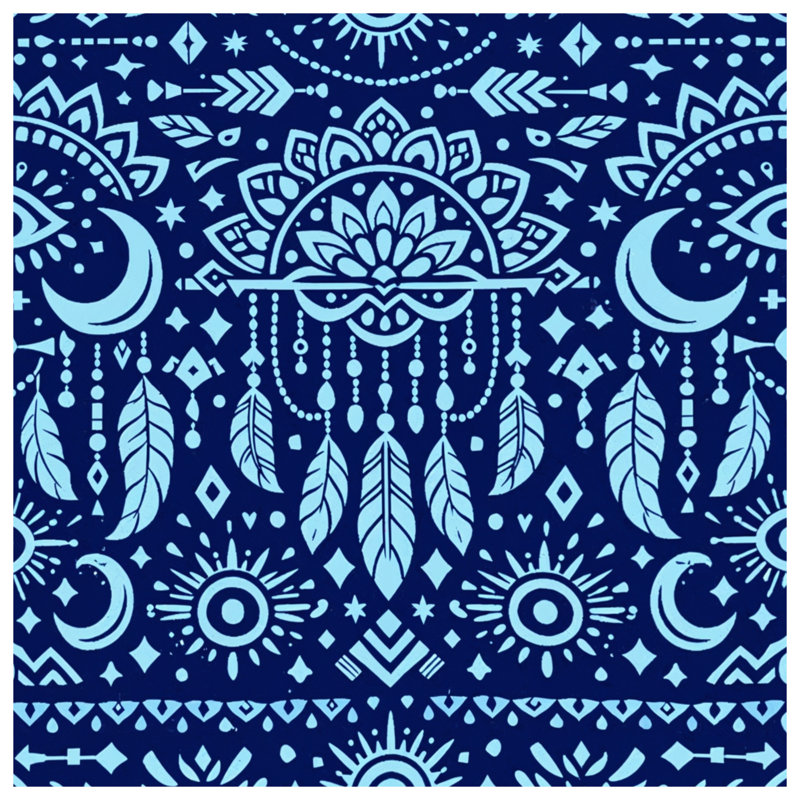Bohemian Moon Feathers Comforter, Queen