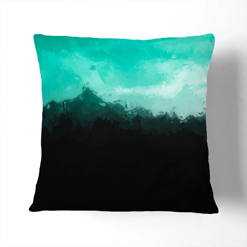 Abstract Square Cushion, Black, 55cm H x 55cm W x 20cm D
