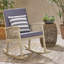 Chaise berçante en acacia pour patio