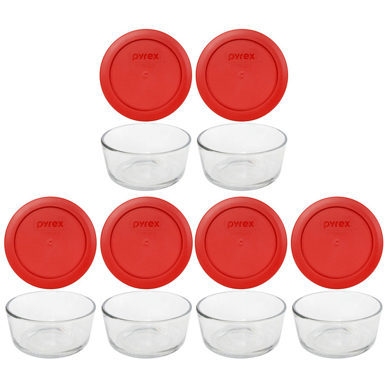 Ensemble de 6 contenants alimentaires Badriya, Rouge coquelicot