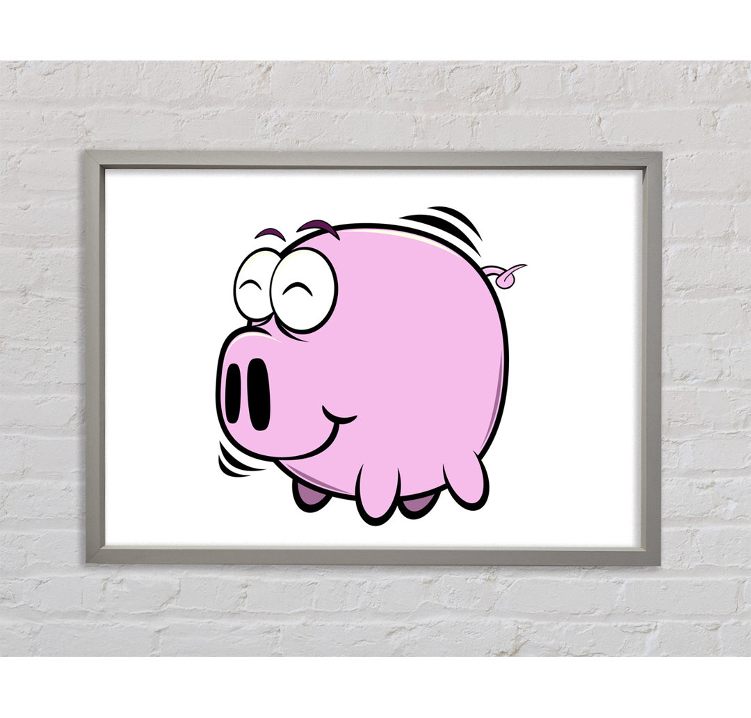 Happy Pig - Bilderrahmen Kunstdrucke