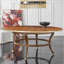 Modern History Round Walnut Dining Table