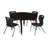 Kee Round Breakroom Table and 12" Chair Set-73411881-93832782-73411877