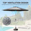 Parasol de patio de 9 pi avec bouton poussoir et protection contre les rayons UV-1009731079