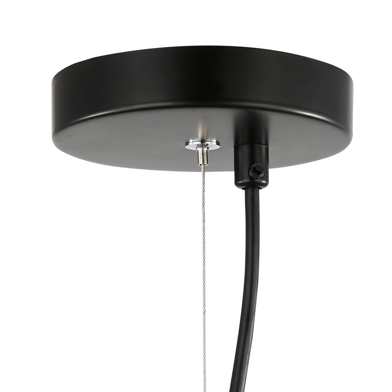 Luminaire sphère suspendu 1 lumières simple Barnston, Gris fumé