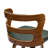 Mundrae Swivel Upholstered Barstool With Wood Frame, Rubber Wood Legs-1674419004